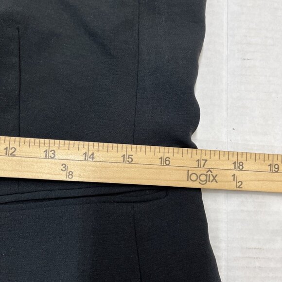 Christian Lacroix Top Womens 8 Black Crepe Strappy Vest Button Front Classic - Picture 6 of 10